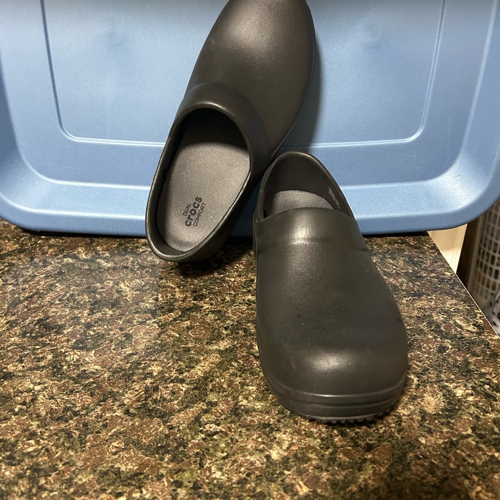 CROCS Men's Black Slip-On Work Loafers
